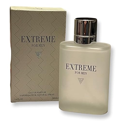 United Scents EXTREME FOR MEN Eau de Parfum - Top Notes: Lemon, Jasmine and Orange - 3.4 Fl Oz
