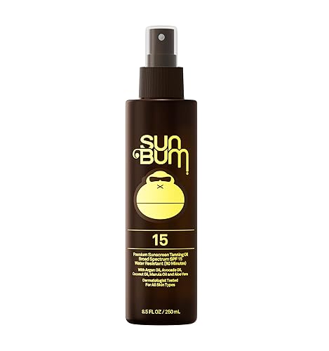 Sun Bum SPF 15 Moisturizing Tanning Oil - Vegan and Hawaii 104 Act Compliant (Octinoxate & Oxybenzone Free) - Broad Spectrum Moisturizing - UVA/UVB