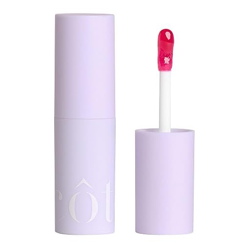 Cote Beauty's Peptide Lip Shine in Lola, Ultra Hydrating & Long-Lasting Coral Plumping Lip Gloss for Women with Hyaluronic Acid, Shea Butter & Jojoba
