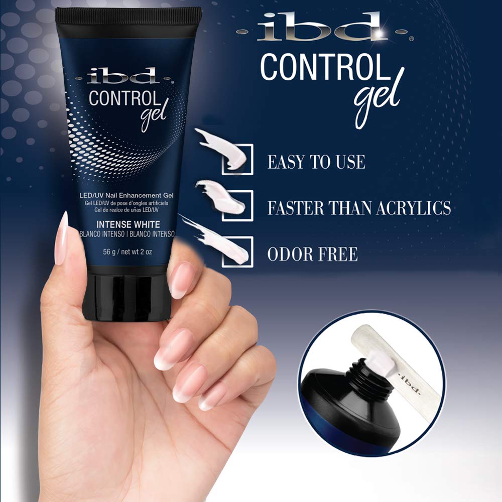 IBD Pro-Hybrid Nail Control Gel, Intense White LED/UV Nail Enhancement Gel, 2 oz Beauty & Personal Care IBD