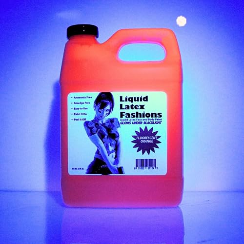 32oz Fluorescent Orange - Liquid Latex UV Black Light Body Paint