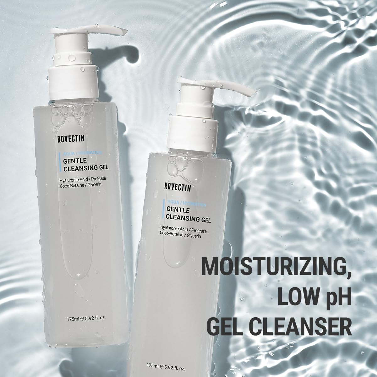 ROVECTIN Aqua Cleansing Gel (Conditioning Cleanser) Hydrating pH Balanced Facial Wash for Sensitive, Dry Skin | No Stripping, Fragrance-Free | Vegan