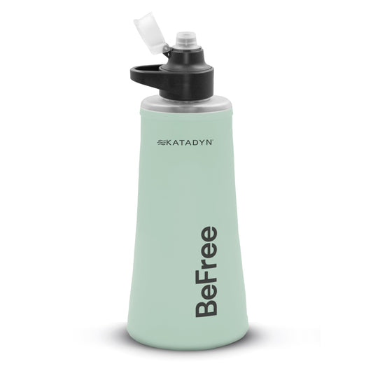 Katadyn BeFree AC 1L Soft Water Filter Bottle - Green, Ultralight & Collapsible Flask, First-of-Its-Kind Activated Carbon Filter Improves Taste