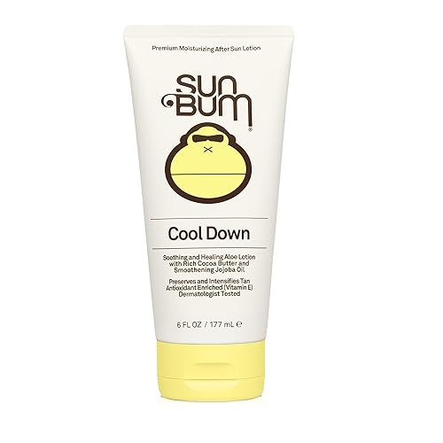 Sun Bum Cool Down Hydrating After Sun Lotion with Hydrating Aloe, Cocoa Butter and Vitamin E - Moisturizing Sun Burn Relief - Gluten Free, Vegan - 6oz