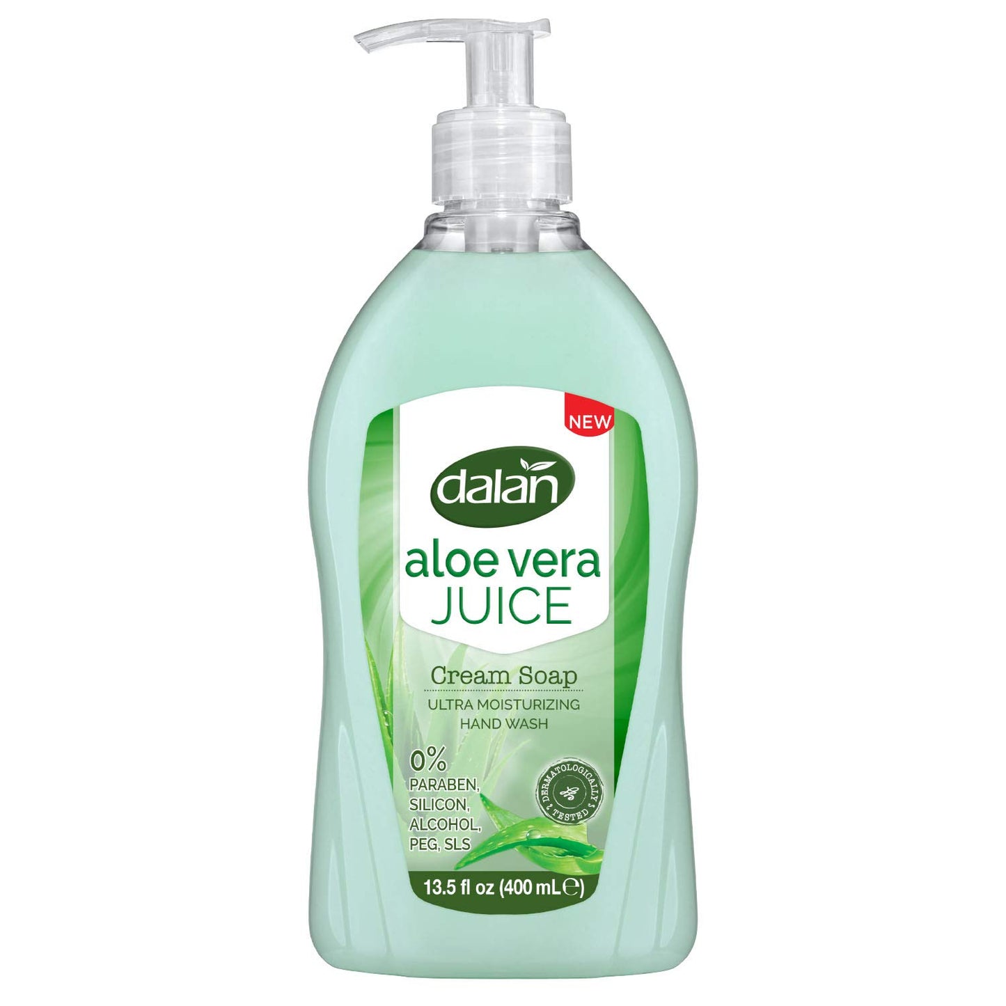 Dalan Aloe Vera Juice Cream Ultra Moisturizing Liquid Hand Soap for Dry and Fresh Hands Feeling Clean and Soft (13.5 Fl Oz / 400 mL (Pack of 1)) Beauty & Personal Care Dalan