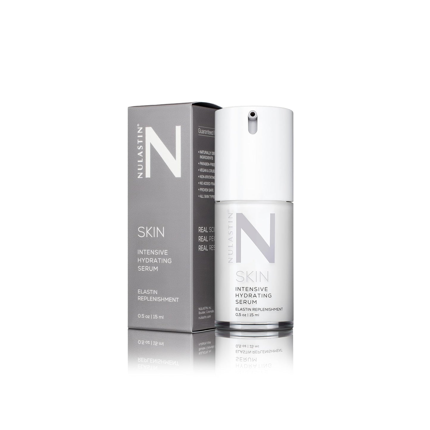 NULASTIN Elastaplex & Hyaluronic Acid Serum for Face, Lips & Décolleté - SKIN Intensive Hydrating Serum - Promote Dewy Radiance in Aging Skin (0.5 oz)