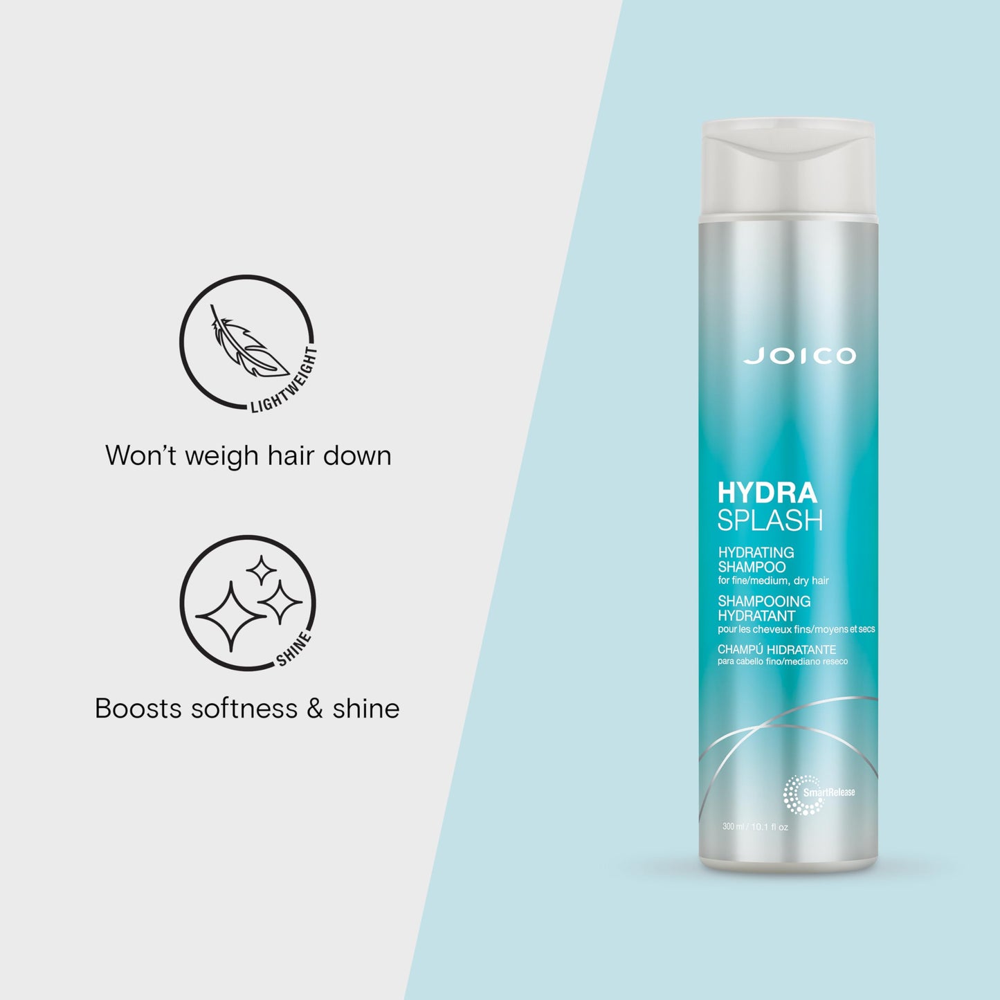 HydraSplash Hydrating Shampoo | For Fine, Medium, Dry Hair | Replenish Moisture | Add Hydration & Softness | With Sea Kelp & Coconut Water | 10.1 Fl