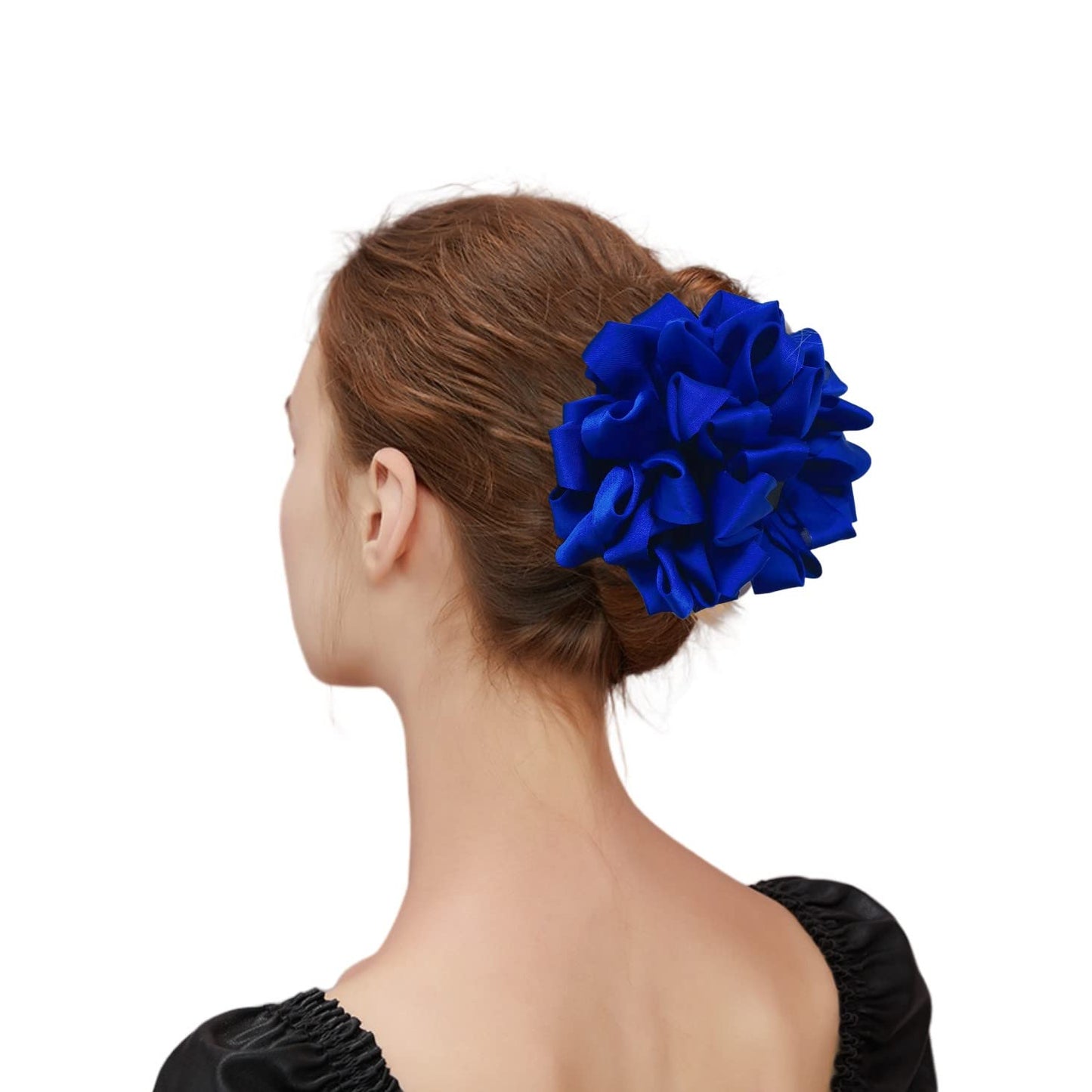 4 Pcs Large Silk Flower Bow Hair Claw Jaw Clips For Women Hair clamps