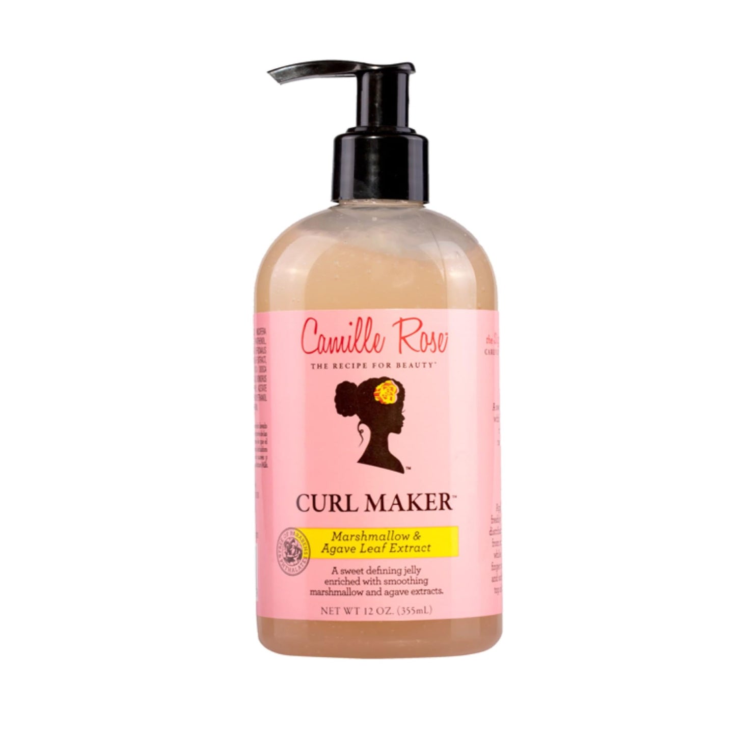 Camille Rose Curl Maker, Smoothing and Nourishing Curly Hair Gel with Aloe, for All Hair Types and Textures, 12 fl oz
