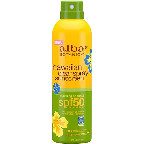Alba Botanica Hawaiian, Coconut Spray Sunscreen SPF 50 6 oz (Pack of 5)5
