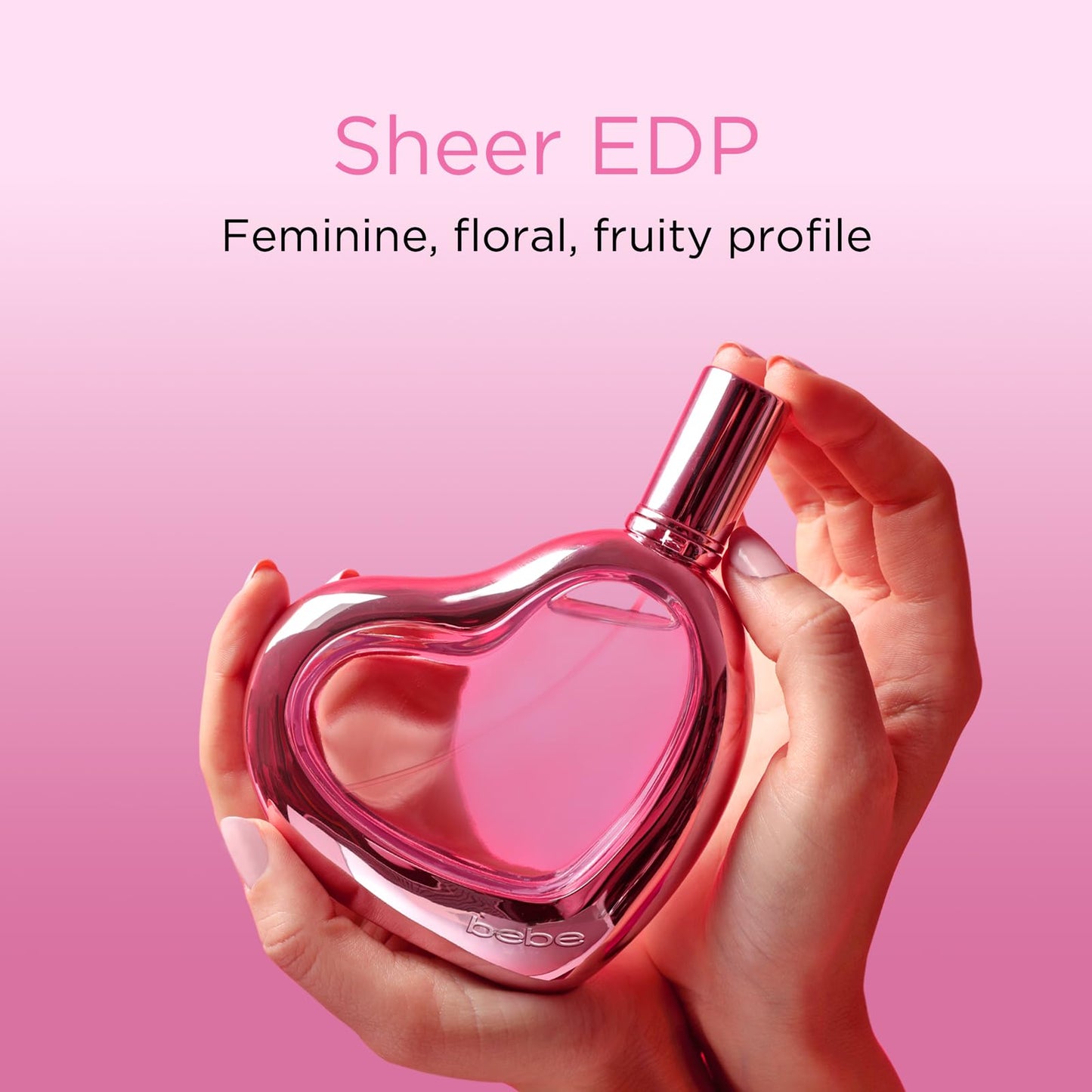 Bebe Sheer Eau de Parfum Spray for Woman - Long Lasting Amber Floral Womens Fragrance - Notes of Citrus Cocktail, Pink Peony and Sandalwood Perfume