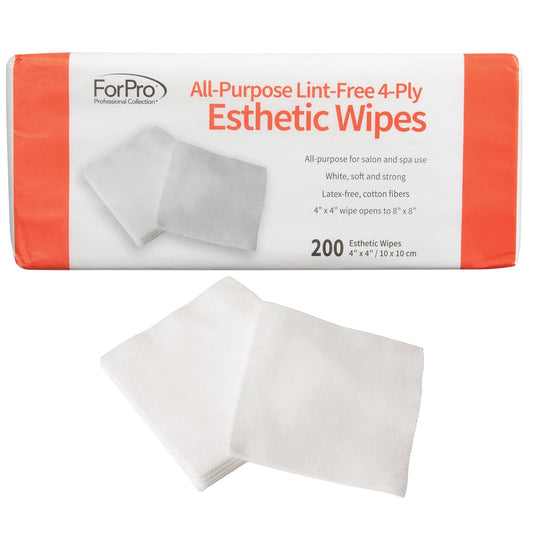 ForPro Professional Collection All-Purpose Lint-Free 4-Ply Esthetic Wipes, Non-Woven, For Salon and Spa Use, Soft, Strong and Durable, Latex-Free, 4" Beauty and Personal Care ForPro Professional Collection Default Title