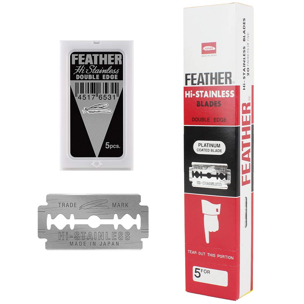 Feather Double Edge Safety Razor Blades 100 Count Beauty and Personal Care Feather