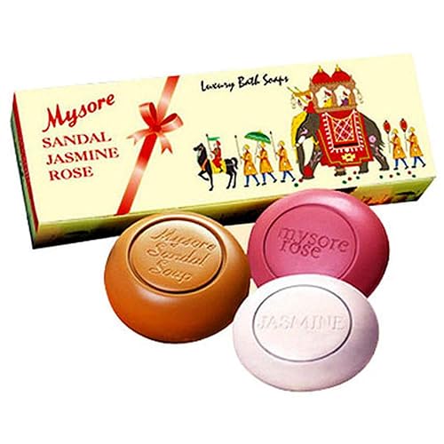 Mysore Sandal, Jasmine and Rose Bath Soaps 5.3oz Each