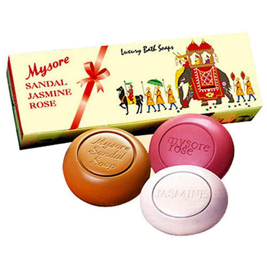 Mysore Sandal, Jasmine and Rose Bath Soaps 5.3oz Each
