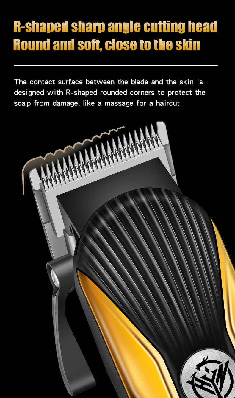 Professional Hair Clippers for Men, Cordless Rechargeable Trimmers Kit with LED Display,8W Power Motor, Electric Haircut Grooming Gift for Home Barber Beauty and Personal Care QDKVTNDJZ