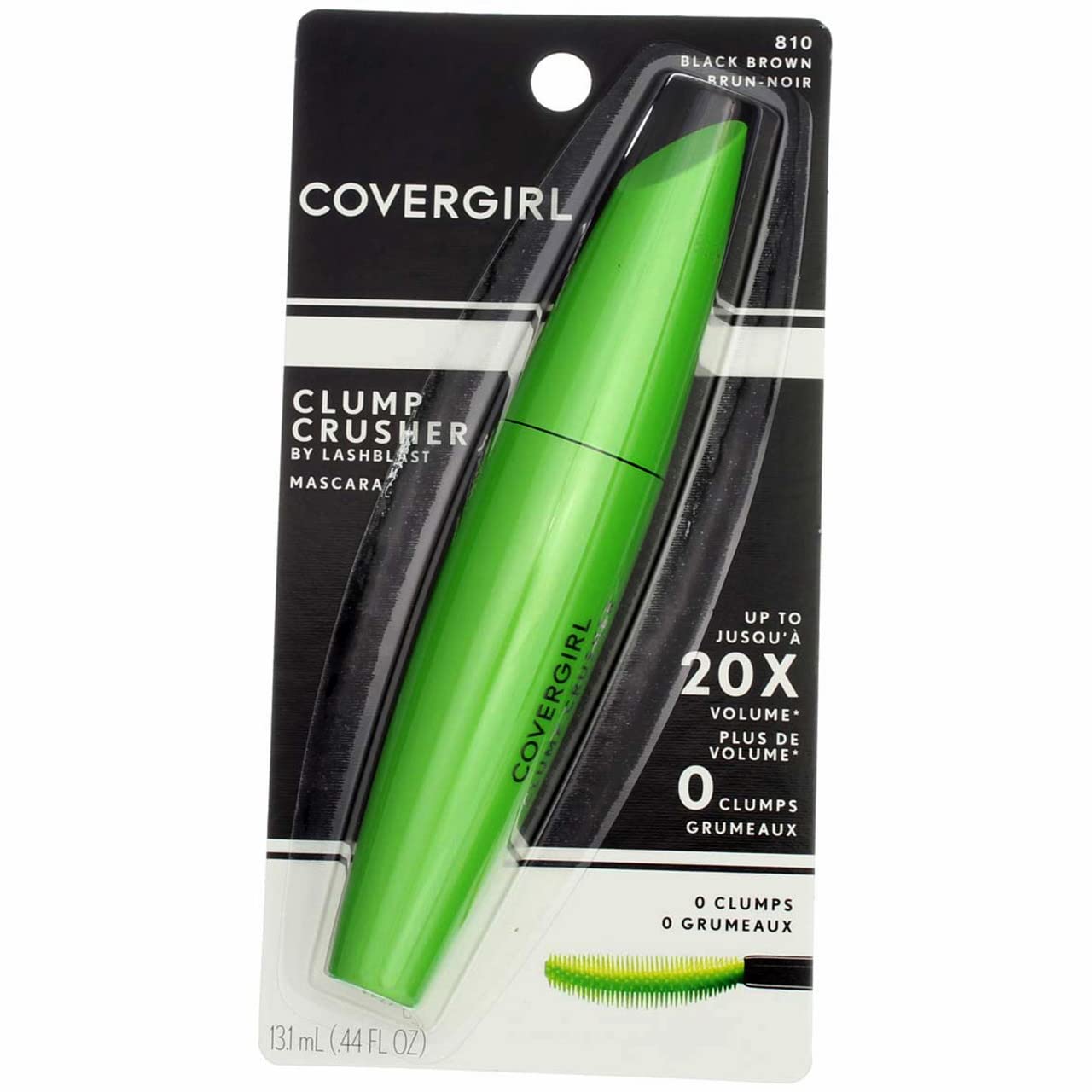 CoverGirl Clump Crusher Mascara By Lashblast, Black Brown [810] 0.44 oz (Pack of 2)
