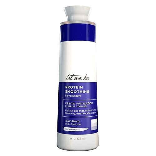 Let Me Be Blond Expert Purple Toning Mask 1000ml / 33.8 oz - Protein Smoothing Treatment for Blonde, Bleached, or Highlighted Hair - Anti-Frizz