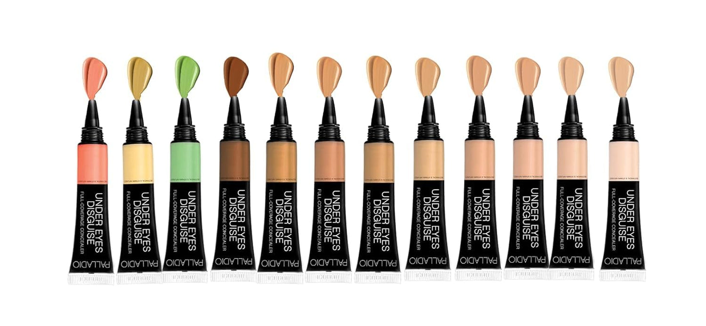 Palladio Full Coverage Concealer - Creamy Face & Under Eye Formula, Disguises Dark Circles, Blemishes, Fine Lines, Evens Skin Tone (Cafe Au Lait)