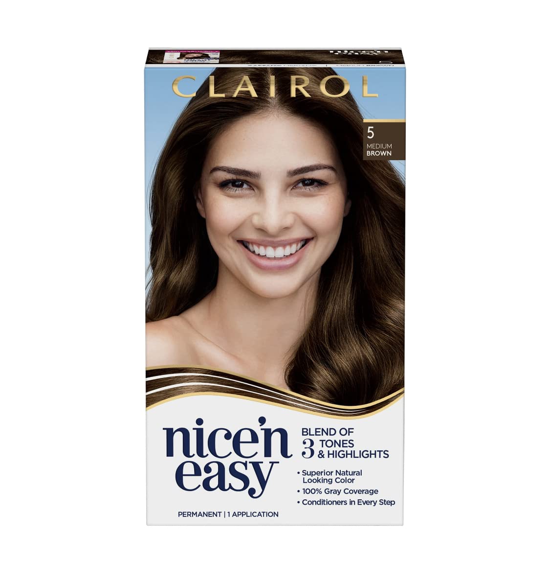 Clairol Nice'n Easy Permanent hair Color 5 Medium Brown