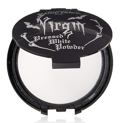 MANIC PANIC Vampyre's Veil Virgin White Pressed Powder - Matte Setting Powder for Cosplay, Theatrical & Goth Makeup - Full Coverage Face Makeup