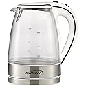 Brentwood KT-1900W 1.7L Cordless Glass Electric Kettle, White