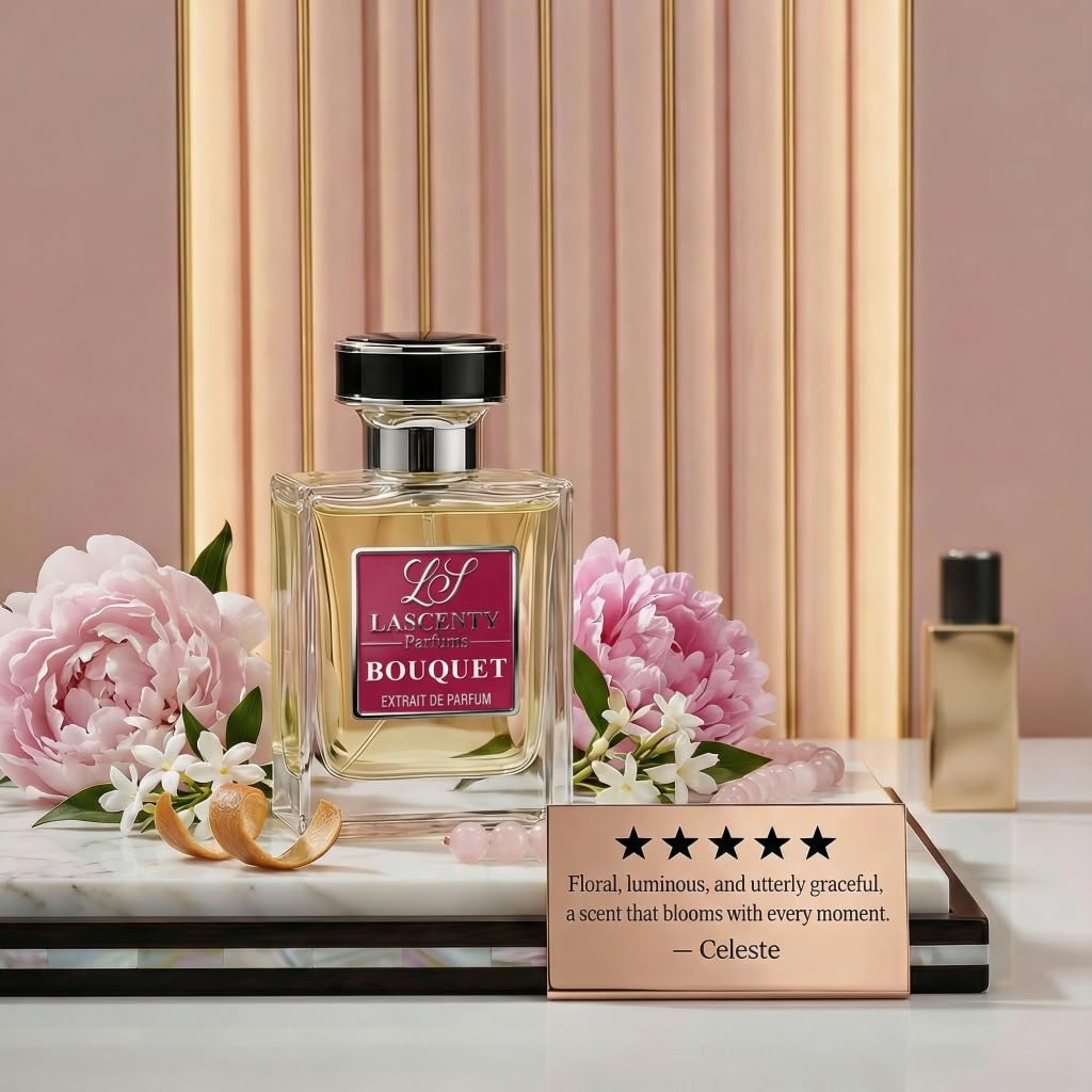 LaScenty BOUQUET Comparable to SUPREME BOUQUET perfume for Women (1.7oz / 50ml) | Extrait de Parfum | Long-Lasting Floral Amber Musk Scent | Signature Beauty & Personal Care LaScenty