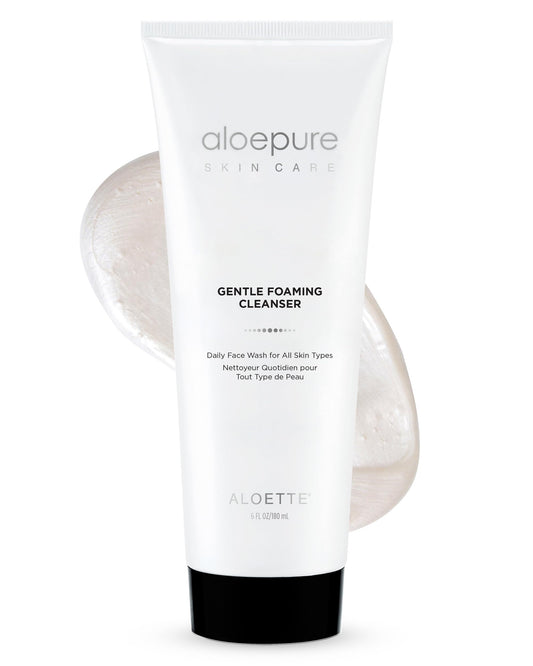 Aloette Gentle Foaming Facial Cleanser - Moisturizing Face Wash for Women & Men - Facewash Skin Cleanser Rejuvenates & Replenishes Natural Moisture