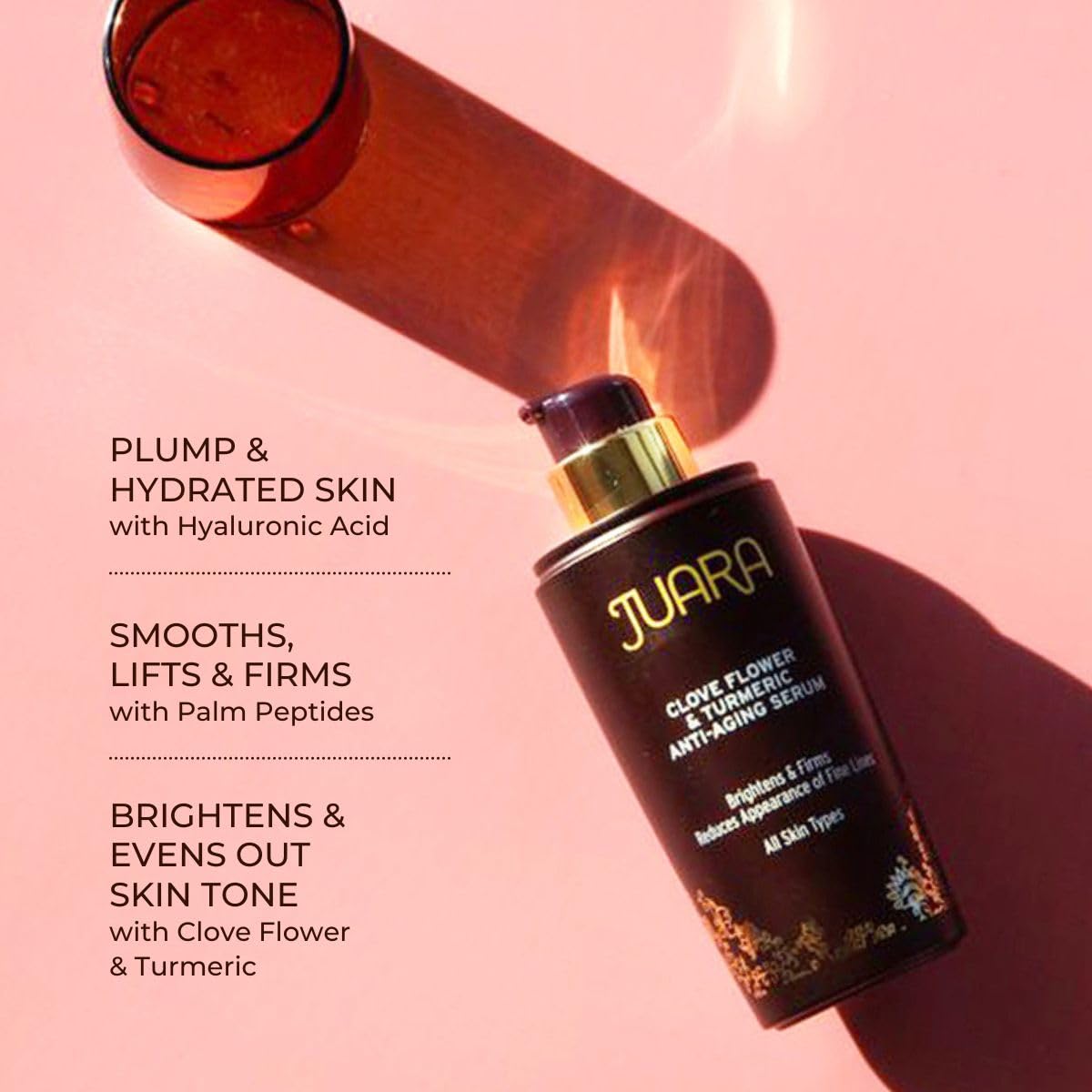 JUARA Anti-Aging Serum - Clove Flower & Turmeric Anti-Aging Serum - Beauty Elixir Made of Superfoods - 100% Vegetarian, Cruelty-Free