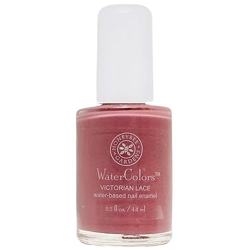 Honeybee Gardens Water-Based Nail Enamel: Eco-Friendly, Odorless & Vibrant - Victorian Lace - Matte Old Fashioned Rose, 0.5 fl oz