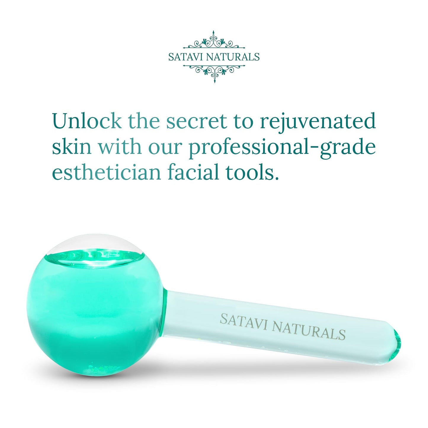 Satavi Naturals Beauty Ice Globes (Heat-Resistant & Freezer-Safe) Luxurious Facial Tools for Radiant Skin, Enhances Circulation to Tighten Skin