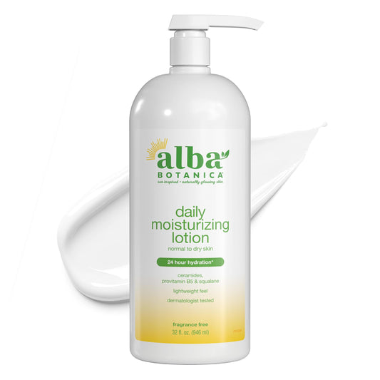 Alba Botanica Daily Moisturizing Lotion, Sensitive Skin, Fragrance Free, 32 Oz (Packaging May Vary) Beauty & Personal Care Alba Botanica