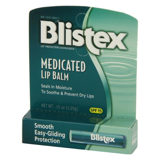 Blistex Medicated Lip Balm with SPF 15 for Dryness, Chapping and Soothes Irritated Lips, 0.15oz - Pack of 6 Beauty and Personal Care Blistex