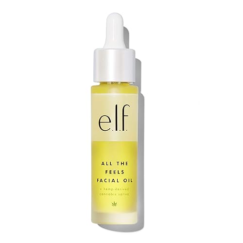 e.l.f. SKIN All the Feels Facial Oil, Infused with Hemp Seed Oil, Ultra-Hydrating Formula, Lightweight & Non-Greasy