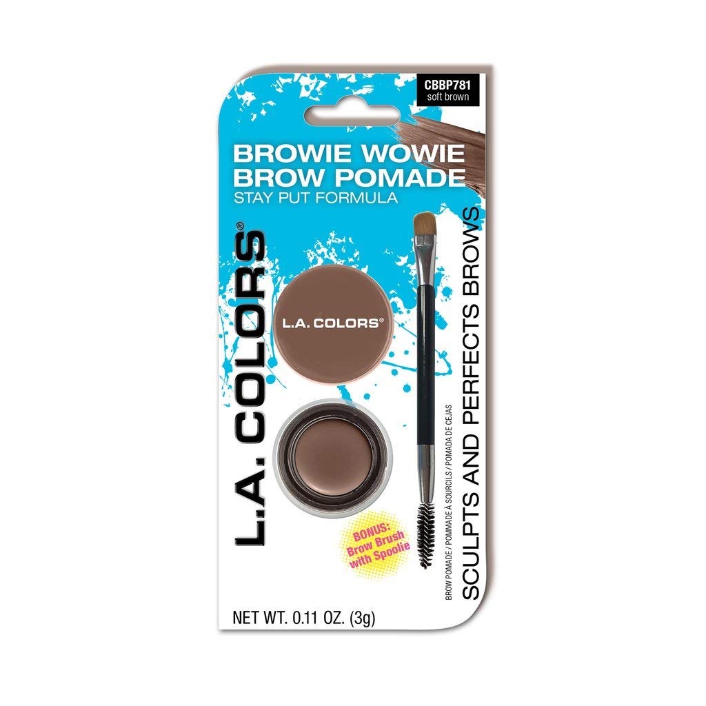 L.A. COLORS Browie Wowie Brow Pomade (carded), Soft Brown CBBP781A