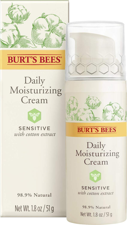 Burts Bees, Cream Moisturizing Sensitive, 1.8 Ounce