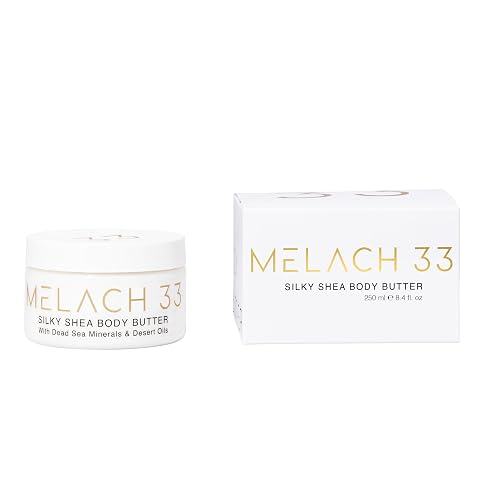 Silky Shea Body Butter with Pomegranate Seed Oil, Dead Sea Minerals & Grape Seed Oil - Lightweight, Non-Greasy, Absorbs Easily, Collagen-Boosting