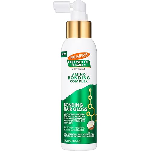 Palmer's Amino Bonding Complex Hair Gloss, Hair Shine Spray with Coconut Oil & Vitamin E, Hydrating, Heat Protectant, Anti Frizz, Adds Shine