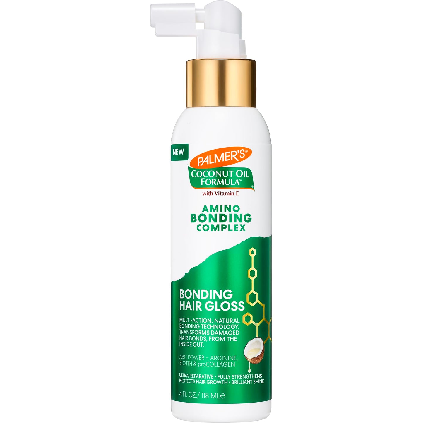Palmer's Amino Bonding Complex Hair Gloss, Hair Shine Spray with Coconut Oil & Vitamin E, Hydrating, Heat Protectant, Anti Frizz, Adds Shine
