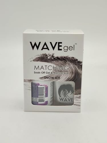WAVEGEL Soak-0ff Gel & Nail Lacquer Matching Duo Set - Snow Ice - W0756-0756 I 0.5 Oz Beauty & Personal Care WAVE gel