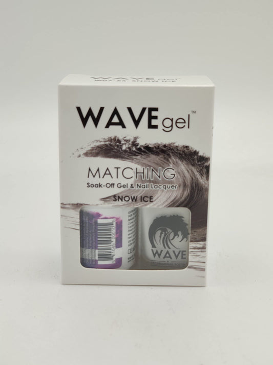 WAVEGEL Soak-0ff Gel & Nail Lacquer Matching Duo Set - Snow Ice - W0756-0756 I 0.5 Oz Beauty & Personal Care WAVE gel