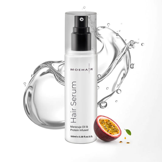 MOEHAIR Anti Frizz Hair Serum | Infused with Maracuja Oil and Protein | Hair Serum for Frizzy Hair | Paraben and Sulfate-Free Hair Smoothing Serum