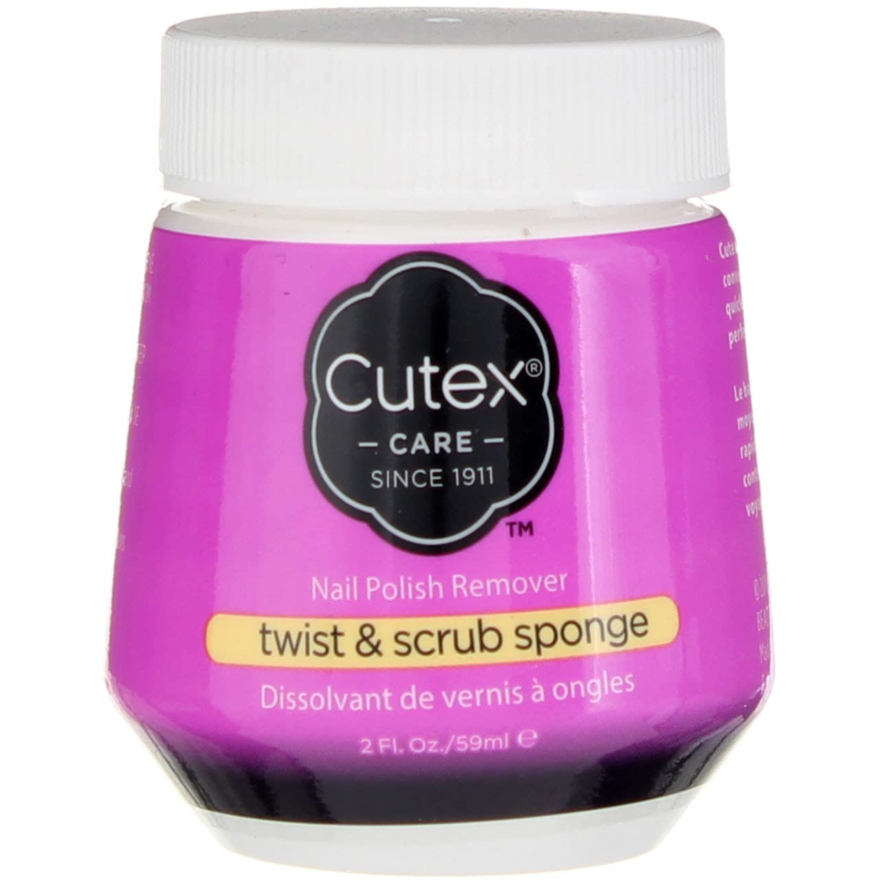 Cutex Nail Polish Remover Twist & Scrub Sponge 1.75 oz - 2 Pack ...