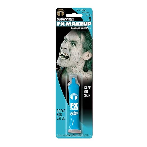 Tinsley Transfers FX Makeup - Face and Body Paint - Water-Based Cream - 7g / 0.24 oz Tube (Vein Blue)