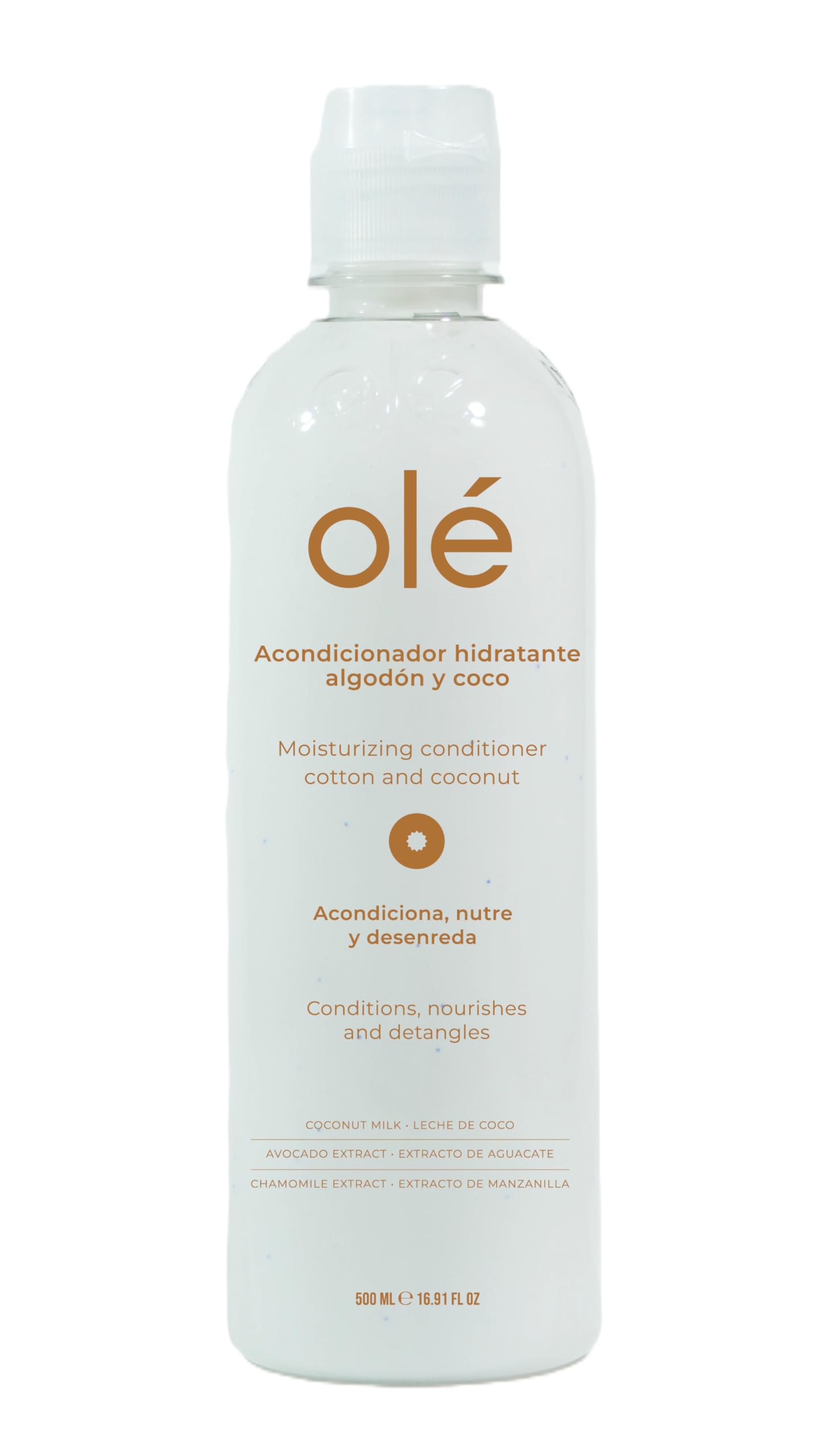 OLÉ Dry Hair 5 Piece Pack - Coconut pulp pre-shampoo + Coconut, Cinnamon & Honey Shampoo + Cotton Conditioner + Detangling Thermo protector + Frizz