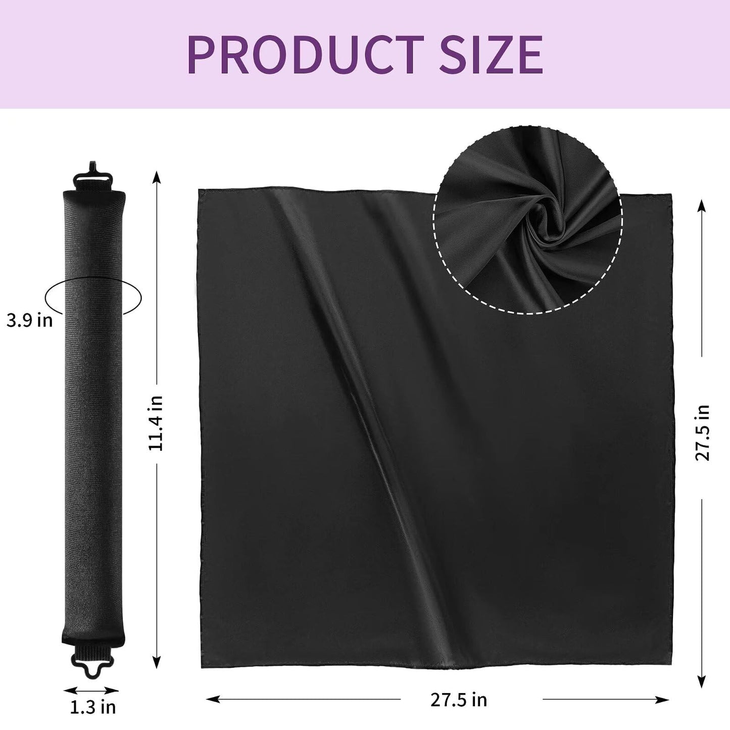 Heatless Curls Overnight Hair Curlers - 4 Pcs No-Heat Curling Rod to Sleep In,Velvet Hair Rollers with Satin Wrap Beauty and Personal Care posicurly