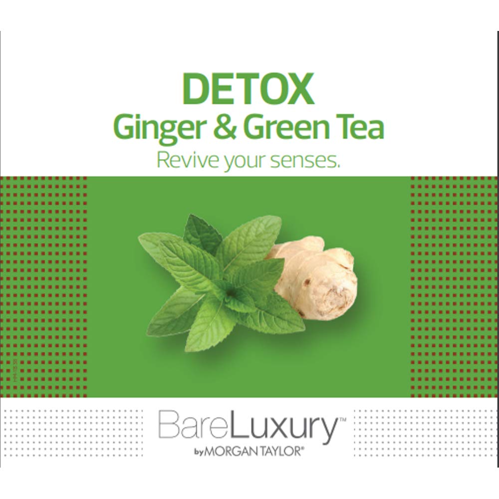 Morgan Taylor BareLuxury Detox Ginger & Green Tea Pump Lotion, 8 oz - Revitalizing & Purifying Lotion with Ginger & Green Tea Extracts for Clean