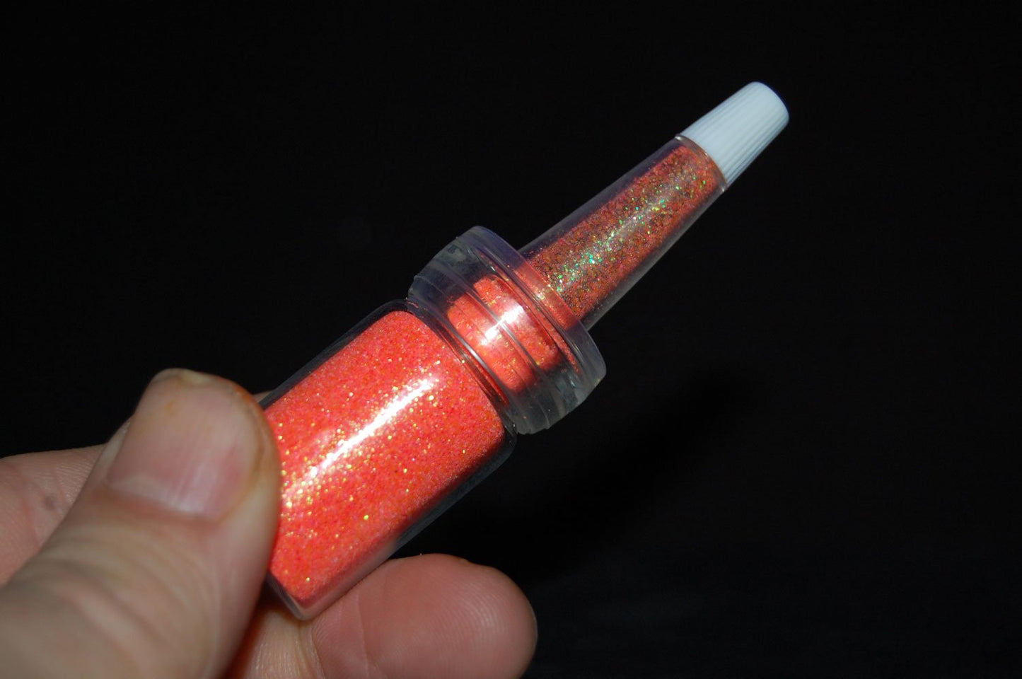 UV Blacklight Reactive Cosmetic Face & Body Glitter Powder (10 Gram Jars) (UV Neon Orange)