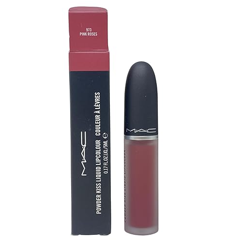 M·A·C Cosmetics Powder Kiss Liquid Lipcolour - 973 Pink Roses (0.17 fl oz / 5 mL)