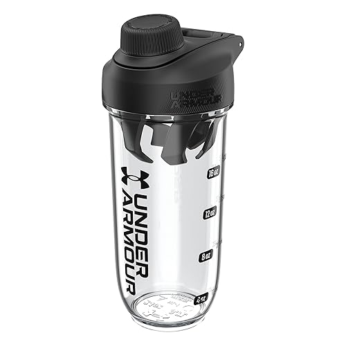 Under Armour UA 24oz Clarity Shaker Bottle Clear/Black OSFA